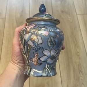 Cloisonné Floral Ginger Jar signed